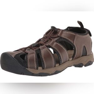Khombu Hal Men's Size 11, All Season Closed Toe Sandals, Brown. New With Box